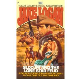5/$15 Book Slocum & the Lone Star Feud 233 Jake Logan Western Action MMPB 1998